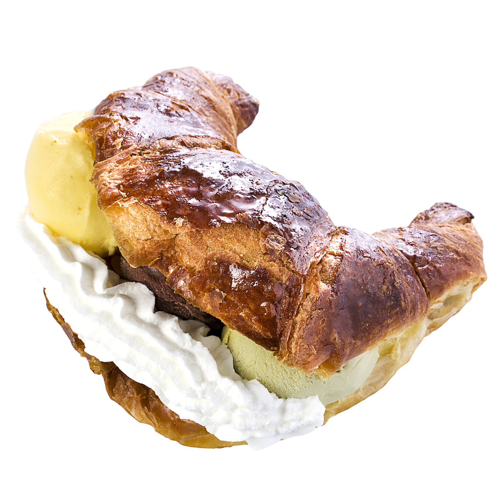 可颂开心果奶油巧克力冰淇淋